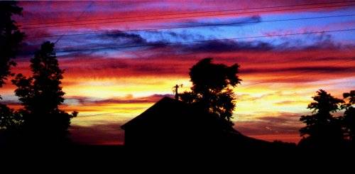 Sunset at our old Barn